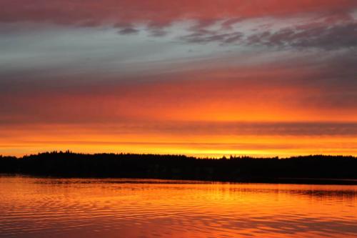 Matti Luostarinen, Cluster art, Evening sun in Kaukjärvi lake, Forssa 