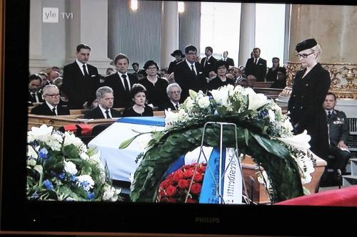 Matti Luostarinen. Cluster art. Mauno Koivisto 1923-2017. Finnish president. Funeral.