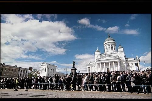 Matti Luostarinen. Cluster art. Mauno Koivisto 1923-2017. Finnish president. Funeral.