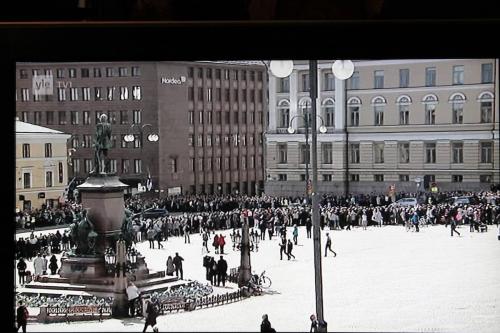 Matti Luostarinen. Cluster art. Mauno Koivisto 1923-2017. Finnish president, Funeral