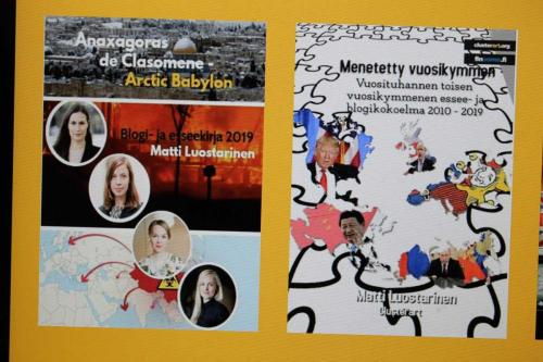 Matti Luostarinen. Cluster art. Anaxagoras de Clasomene - Arctic Babylon ja Menetetty vuosikymmen. Blogi- ja esseekirja 2019 ja Vuosituhannen toisen vuosikymmenen essee- ja blogikoelma 2010-2019.