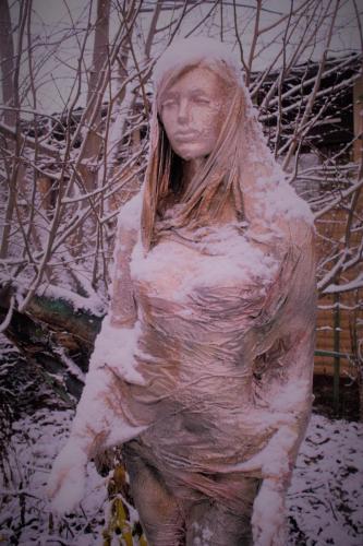 Matti Luostarinen 2020. Cluster art, art of clusters. First snow in Cluster garden.