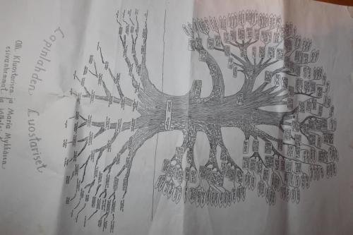 Matti Luostarinen. Cluster art. Art of cluster. Family tree. Genealogy