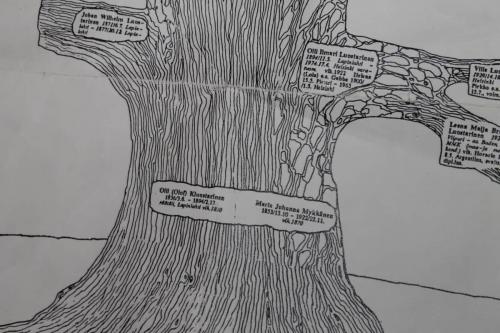 Matti Luostarinen. Cluster art. Art of cluster. Family tree. Genealogy
