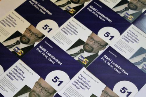 Matti Luostarinen, Cluster art, Municipal elections in 2017, Forssa