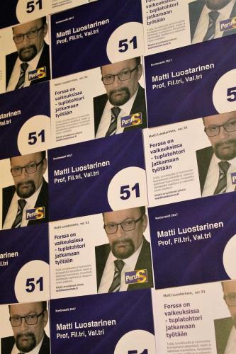Cluster art, Matti Luostarinen, Municipal elections in 2017, Forssa Finland