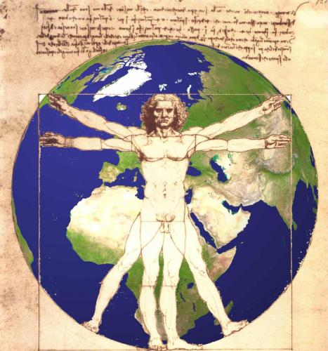 Cluster art, Matti Luostarinen (Leonardo da Vinci, Vitruvian man) See Matti Luostarinen production in 1974-2016
