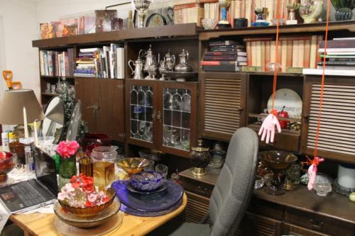 Workplace in garage after vandalism in 2019